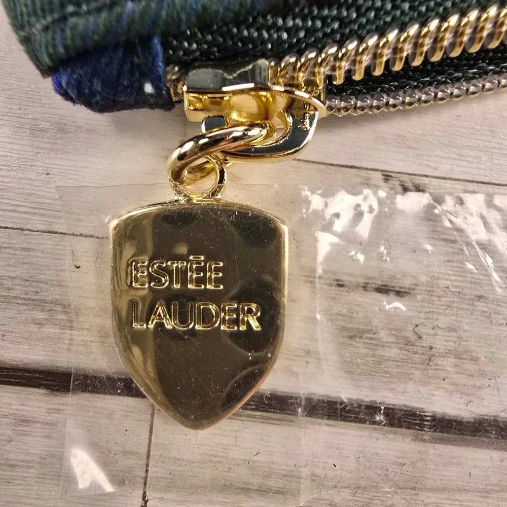 Lot of 6 Cosmetic Travel Pouches Estee Lauder Sephora Carmel Whale Plaid Leopard